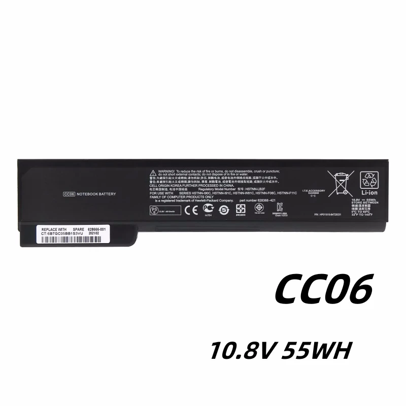 

CC06 Laptop Battery For HP ProBook 6360b 6460b 6470b 6560b 6570b 6465b 6475b 6565b 8460p 8470p 8460W HSTNN-DB2F 10.8V 55WH