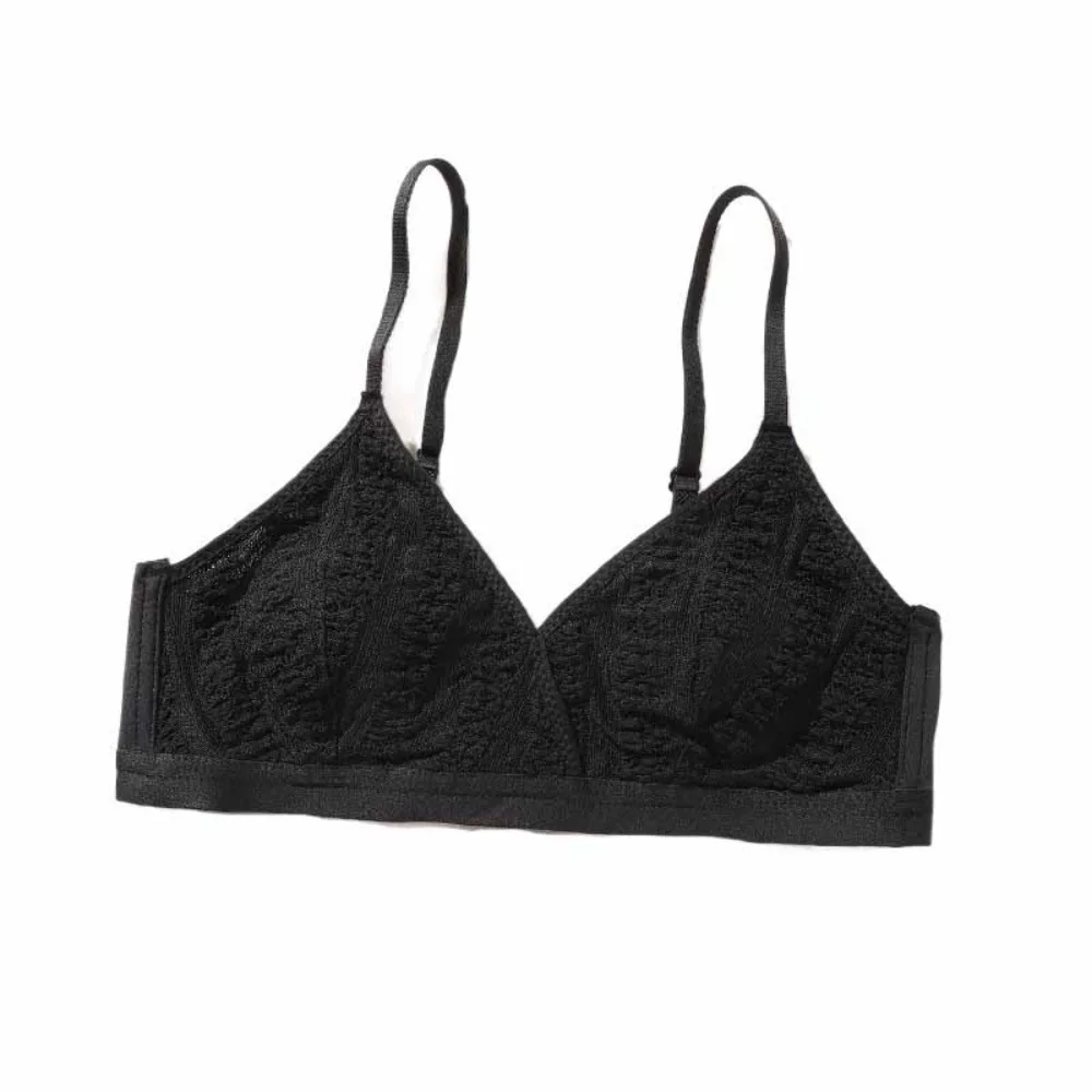 

Breathable Sweet Wireless Deep V Bra Anti-sagging Shockproof Underwear for Women Thin Lingerie Lace Mesh Bra Girls