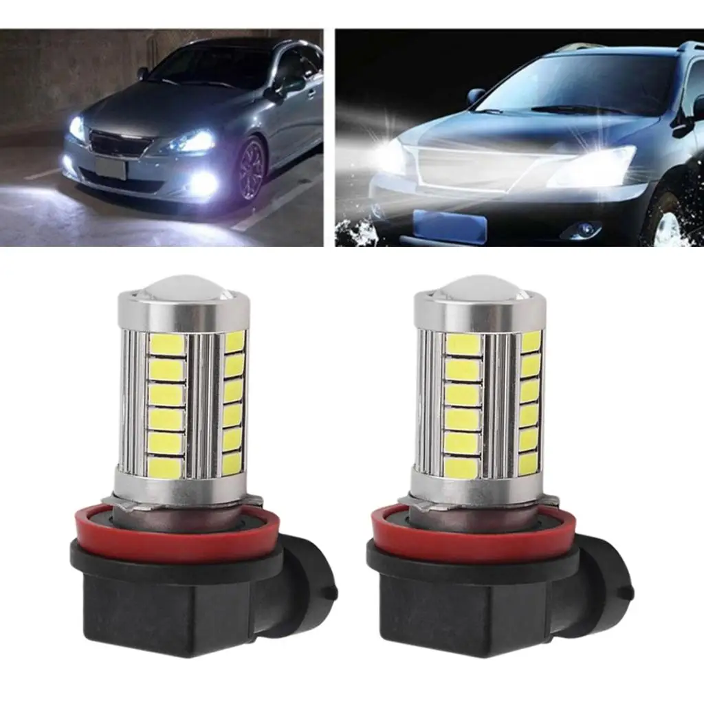 Lâmpadas LED Fog Driving Lamp para carros, H11, 21, DRL, 12V-24V, IP67, 2 pcs