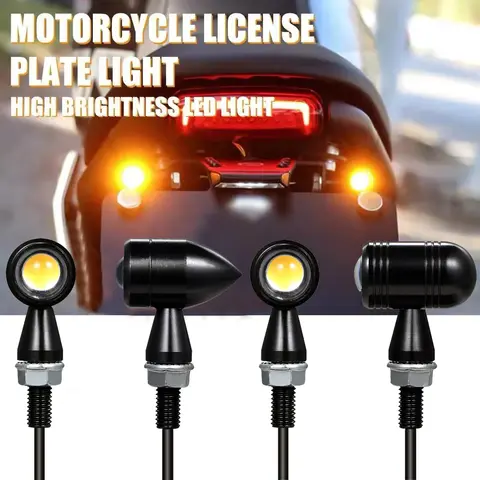 오토바이 Led 회전 신호등 미니 총알 모토 앰버 깜박이는 빛 Honda 12V Motorcyle 표시 등 카페 레이서