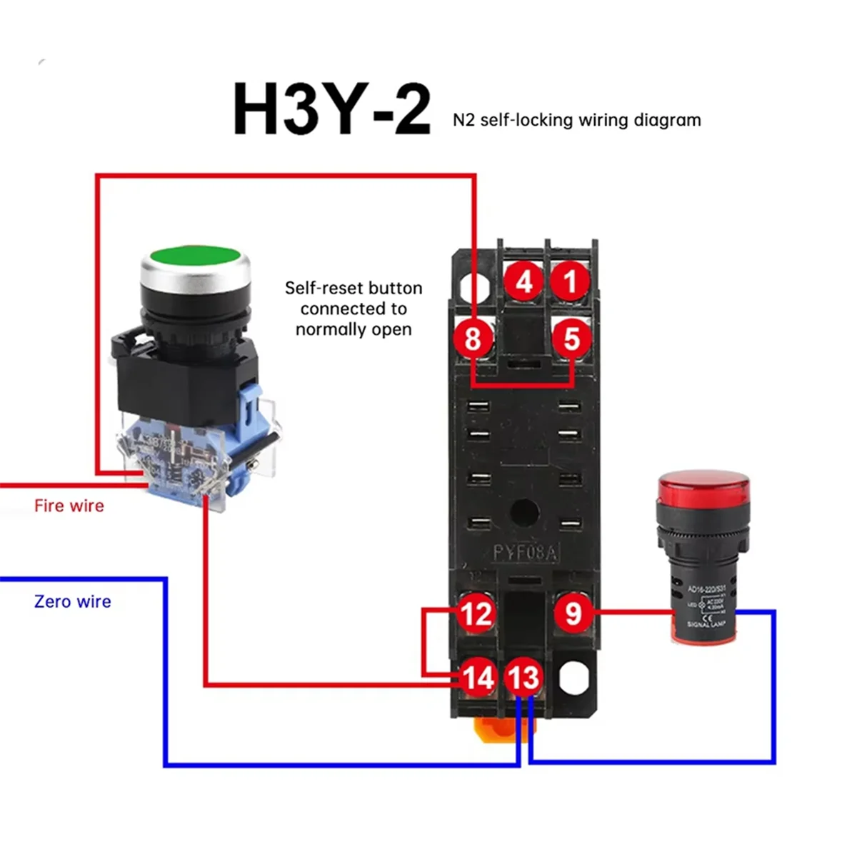 

AA98 LCD Display Delay Relay Power-on Delay Controller Electronic Delay Timer Relay with Base Socket DC24V