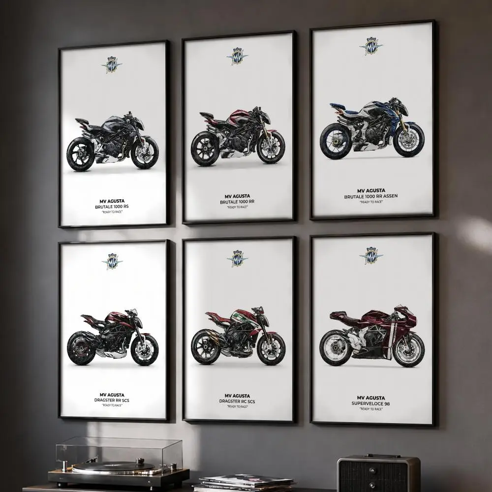 Cool MV A-AguStaS Motorcycle Poster HD Home Wall Stickers House hallway Living Room Bedroom Bar Office Decor Art Prints