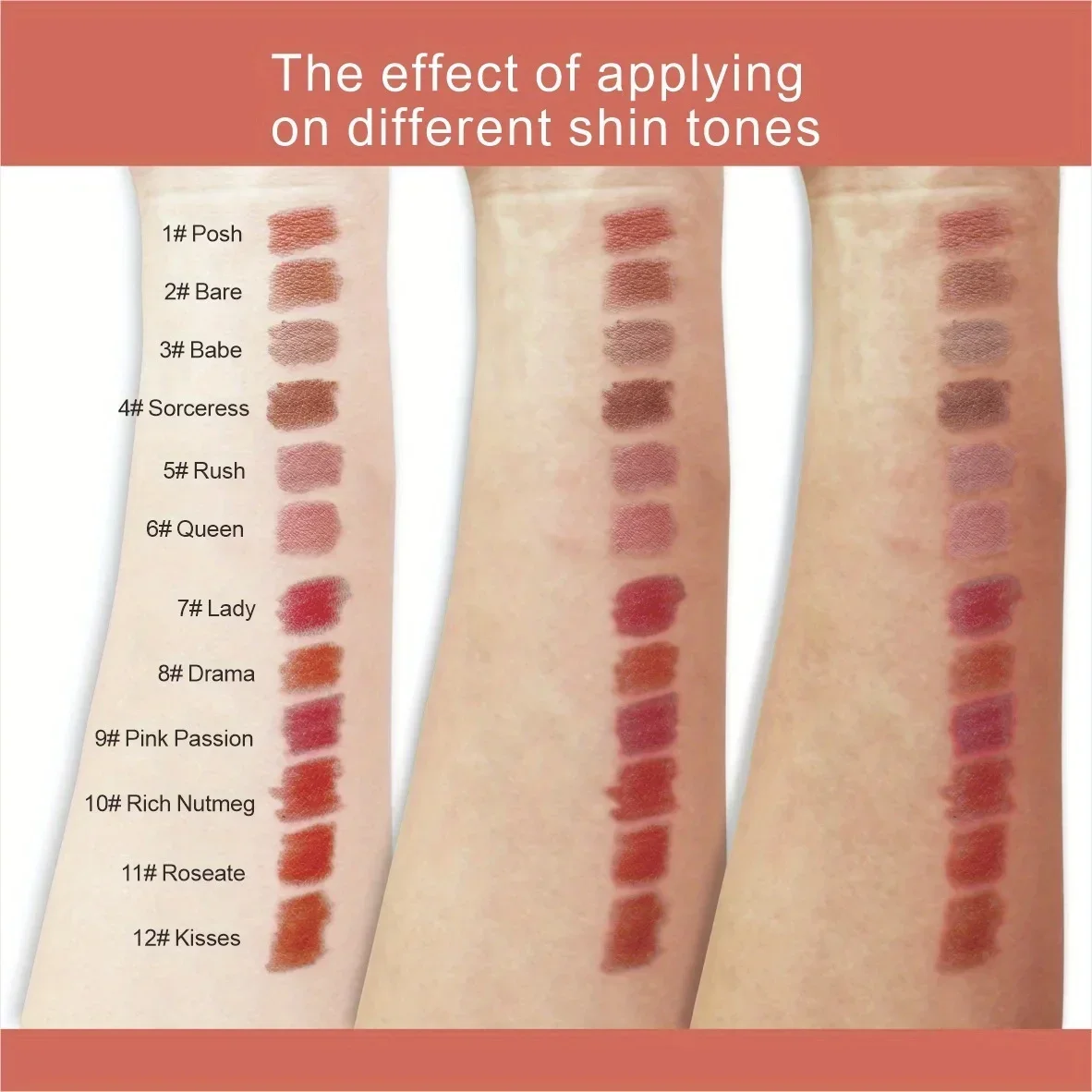 Fodera per labbra in velluto opaco Fodere per labbra liquide impermeabili sexy a lunga durata Trucco rosso antitraccia Cosmetico nudo