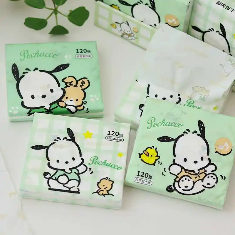 Nuovo disponibile Hello Kitty tessuto per il viso cartone animato stampato piccola borsa di carta velina per un facile trasporto acqua assorbire ammorbidire la pelle