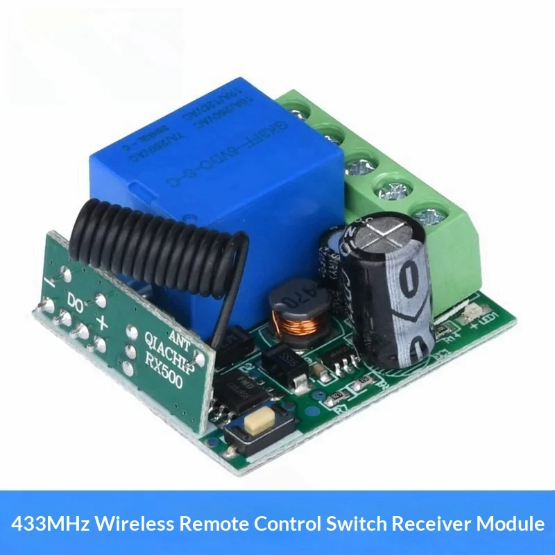 DC5V 12V 24V 60V Single Channel 433MHz RF Receiver Board Superheterodyne Wireless Remote Switch Access Control Unit
