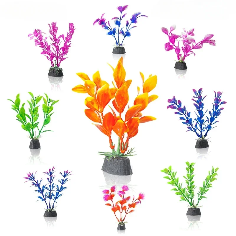 Vibrant Artificial Seaweed Aquarium Plants - Diverse & Lifelike Fish Tank Landscaping Decor