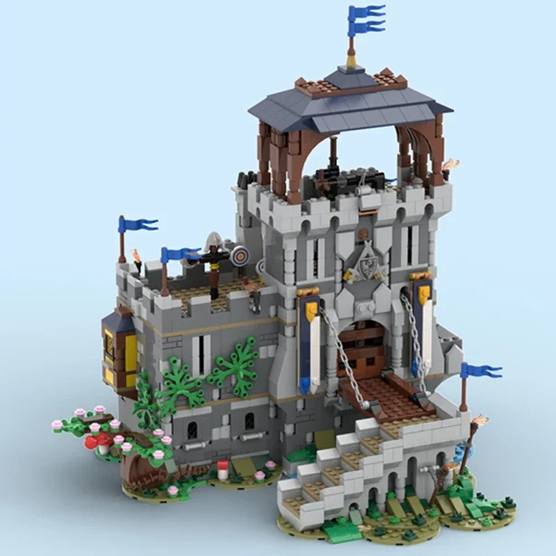 Moc Bouwstenen Fortress Model Black Falcon Lord's Castle Technologie Modulaire Blokken Cadeau Speelgoed Voor Kinderen DIY Sets Montage