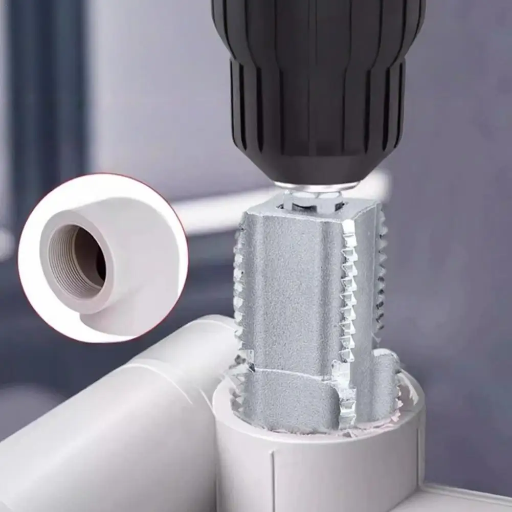 

Water Pipe Internal Thread Opening Maker Tool Plastic Pipe Threader Tapered Pipe Thread For PVC Plastic Pipe Accessories