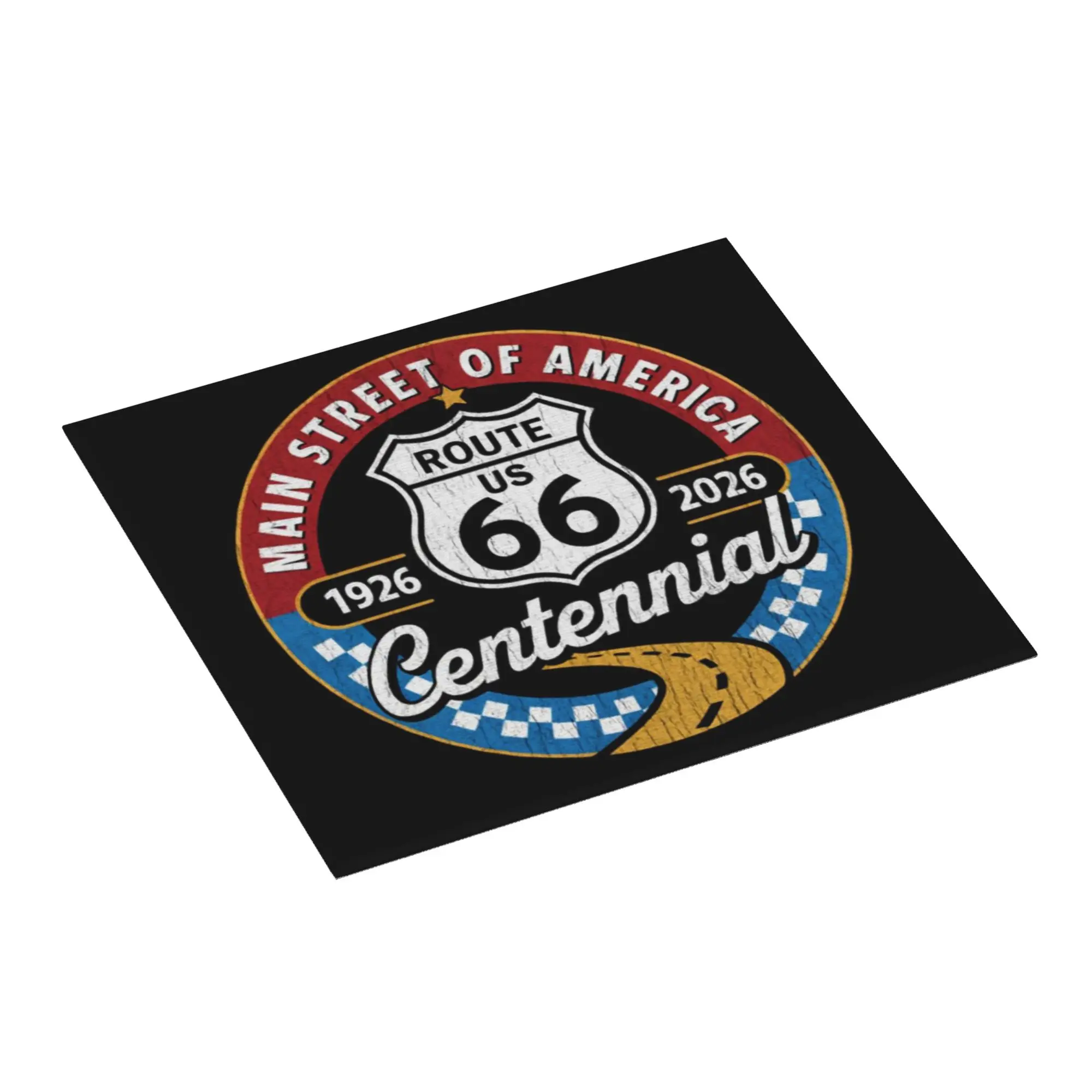 Motorcycle Tour Route 66 Non‑Slip Waterproof Absorbent Barware Tableware Oil Proof Reusable  Bathroom Drying Mat For Kitchen