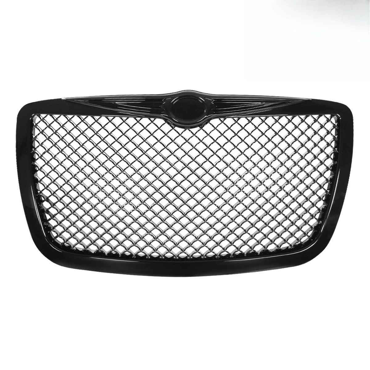 

Fits 2005-2010 Chrysler 300 300C Poilshed Black Front Mesh Hood Grille Grill