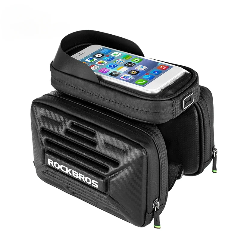 

Mountain Bike Frame Travel Pannier Bag Bicycle Waterproof Phone Front Bag