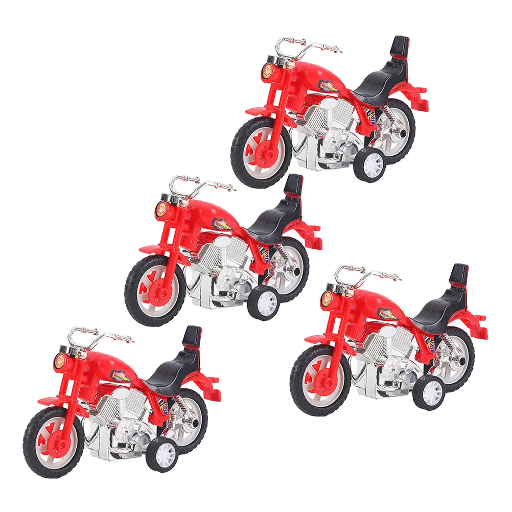 어린이를 위한 4개입 풀백 모터바이크 관성 동력 플라스틱 오토바이, 교육용 장난감 아님, 미니 차량 선물