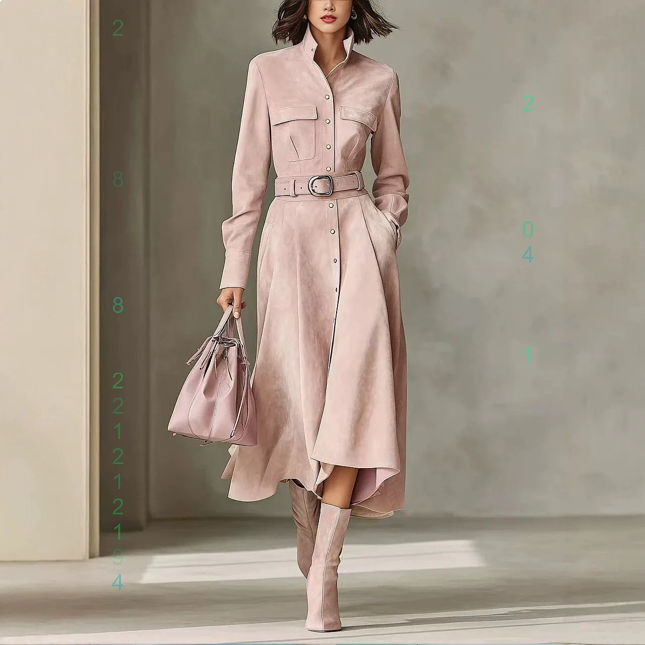 Cross-Border Wholesale French Vintage Blouse Dress Women Slim High Waist A-Line Midi Dresses