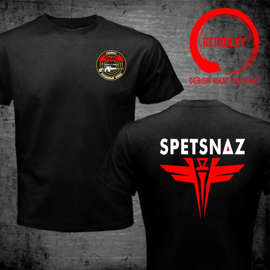 Funny Design Russian Special Force Spetsnaz Sniper  Shirt Men Fashion Trendy Casual Clothing Stylish Tops Tee Shirt Leisure