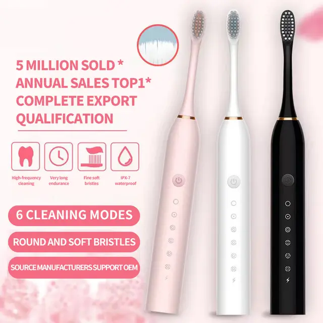 Sonic Electric Toothbrush for Adults IPX7 Waterproof DuPont Brush