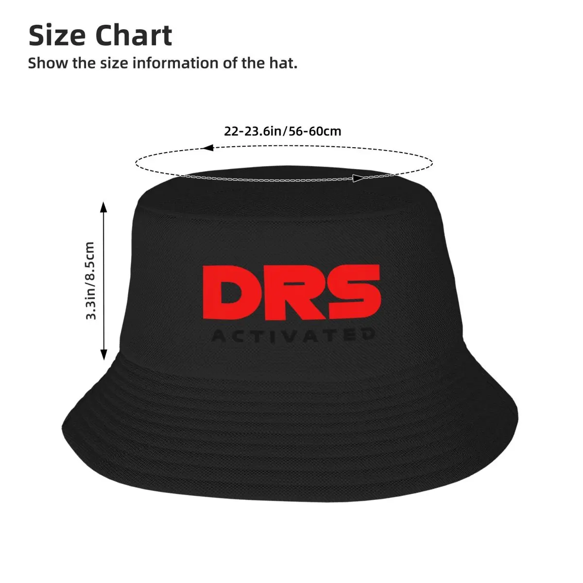 DRS Activated F1 Design Bucket Hats Panama For Kids Bob Hats Cool Fisherman Hats Summer Beach Fishing Unisex Caps