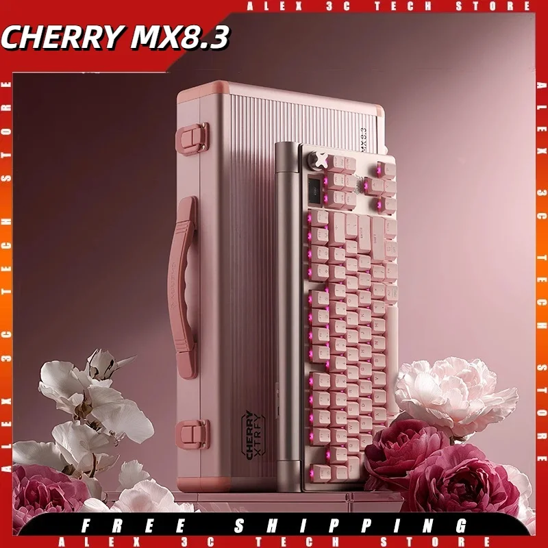 لوحة مفاتيح ميكانيكية مخصصة من CHERRY MX8.3 تعمل بالبلوتوث مع حشية عرض صغيرة LCD قابلة للتبديل السريع مدعومة RGB WIN MAC #1