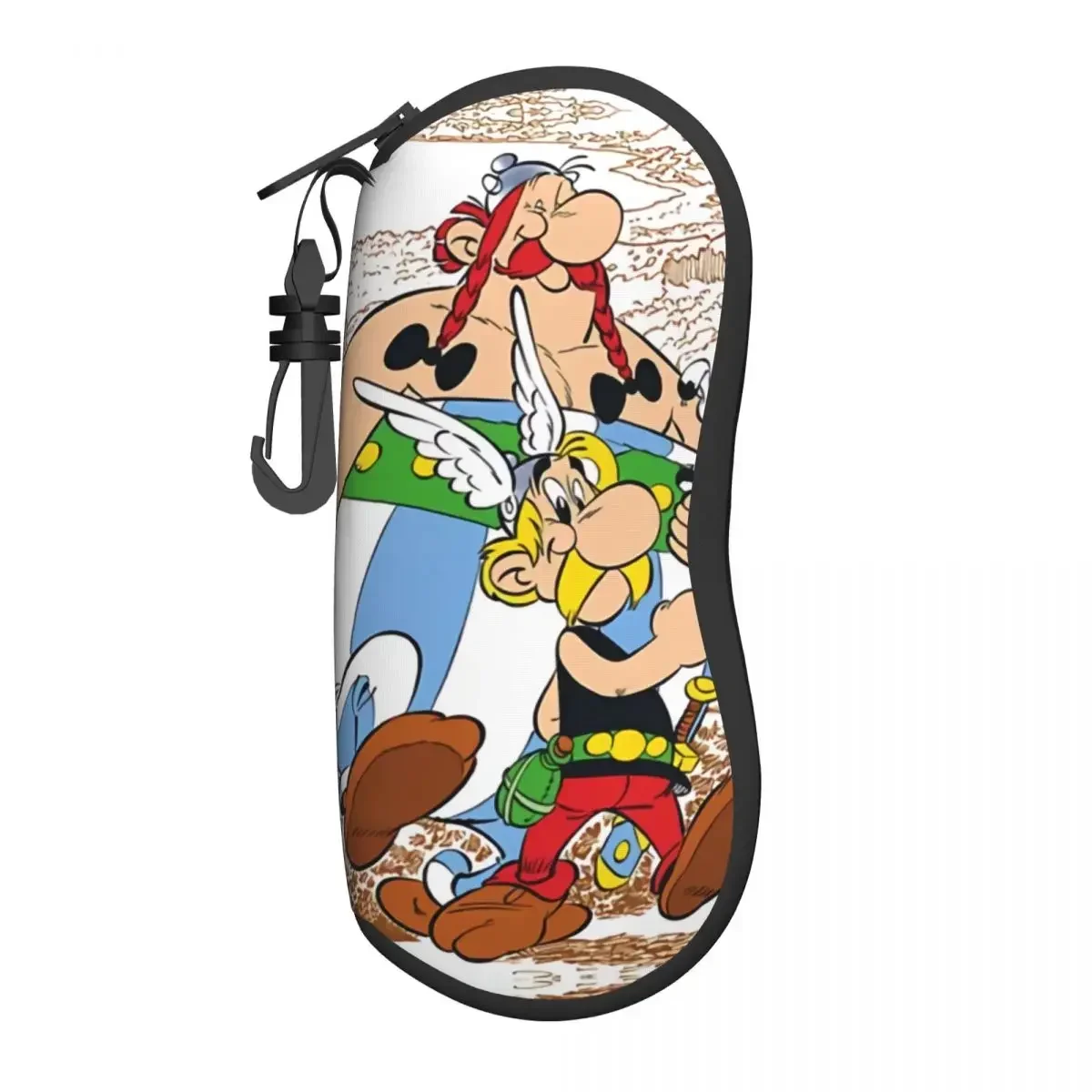 Custom Asterix And Obelix Shell Glasses Case Unisex Fashion Cartoon Eyeglasses Case Sunglasses Protector Box