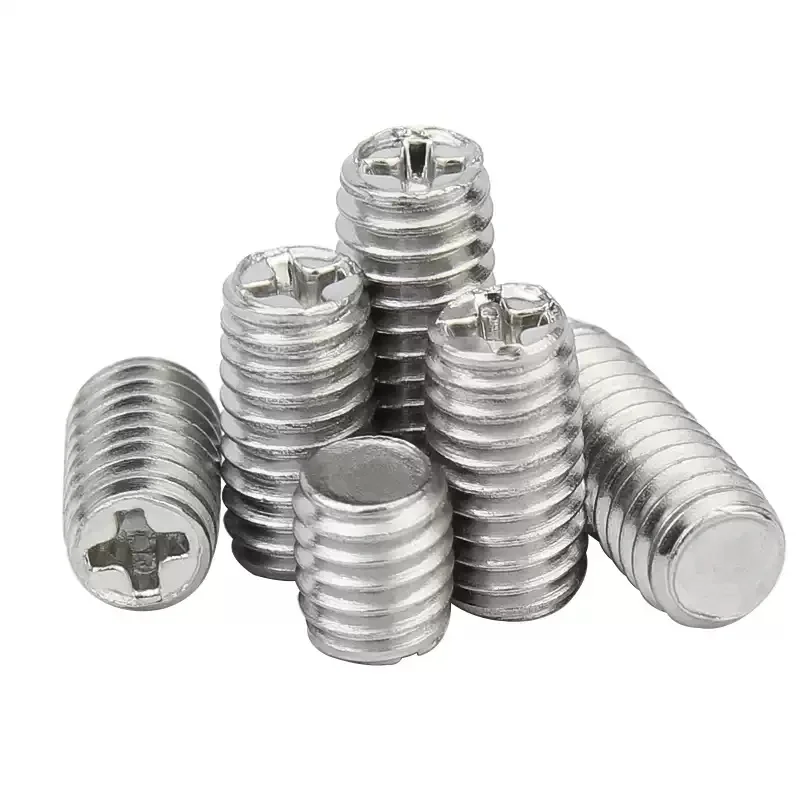 M2 M2.5 M3 M4 304 roestvrijstalen kruiskopschroef Headless stelschroeven Machinestelschroef