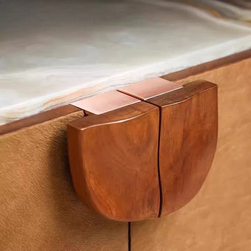 モダンな高級無垢材サイドボード、アーチ型デザインの多機能木製ロッカー、自宅のリビングルーム、キッチン、ホテル、レストランに