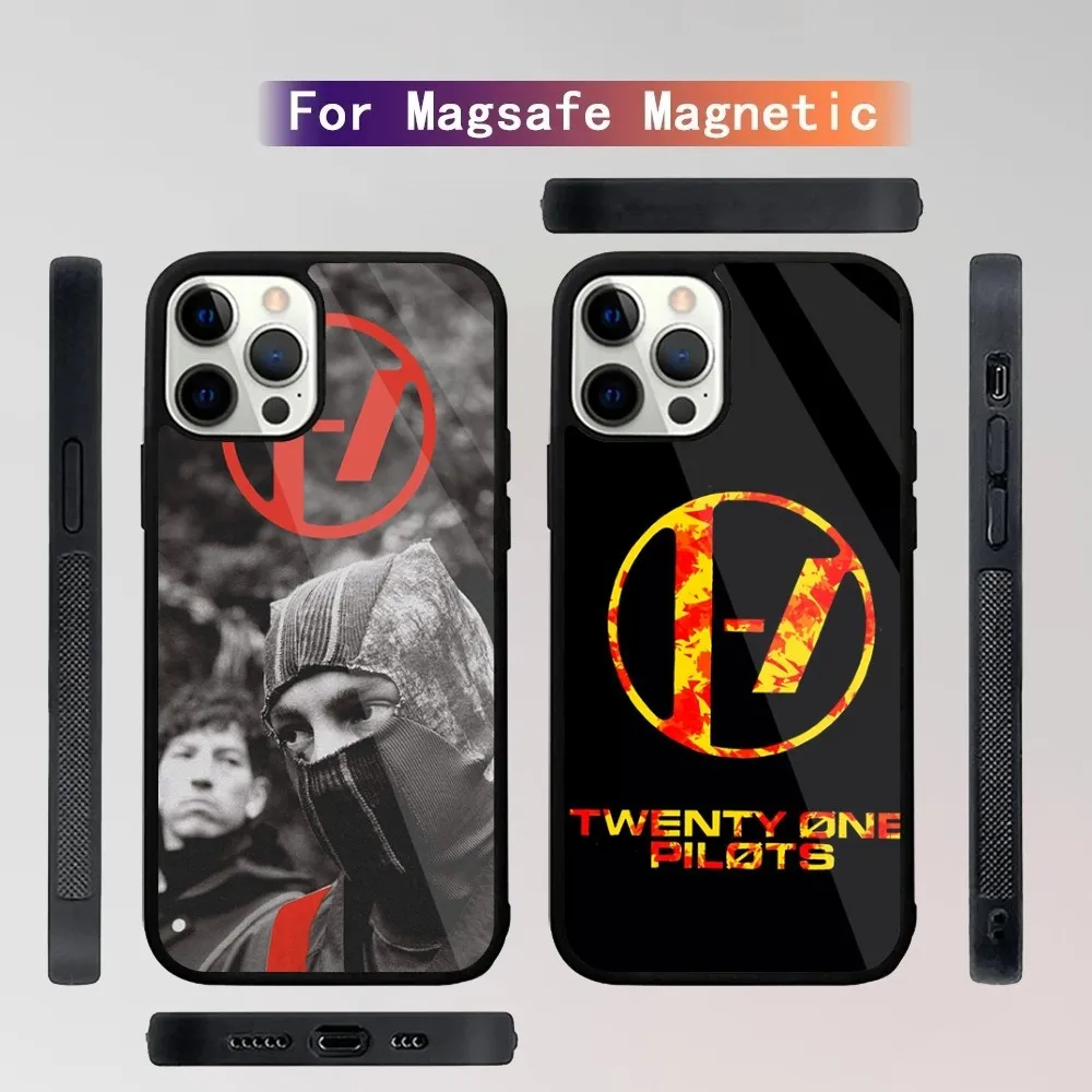 T-Twenty One P-Pilots Phone Case For iPhone 15,14,13,12,11,Plus,Pro,Max Mini Magsafe Magnetic Wireless Charging