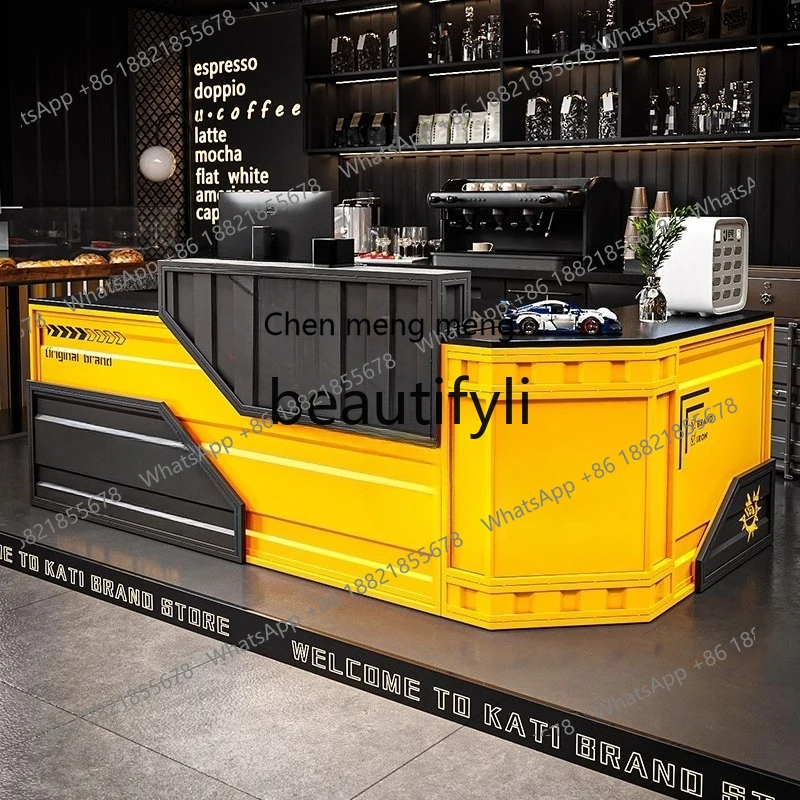 X Creative Container Bar Counter Cashier Milk Tea Shop Bar Gym Store Front Desk