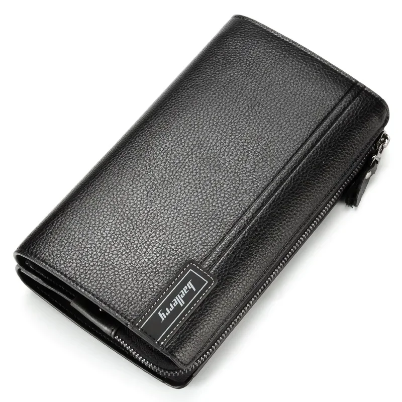 Luxury Wallets With Coin Pocket Long Zipper Coin Purse for Men Clutch Business Men Wallet Double Zipper Vintage Large Wallet