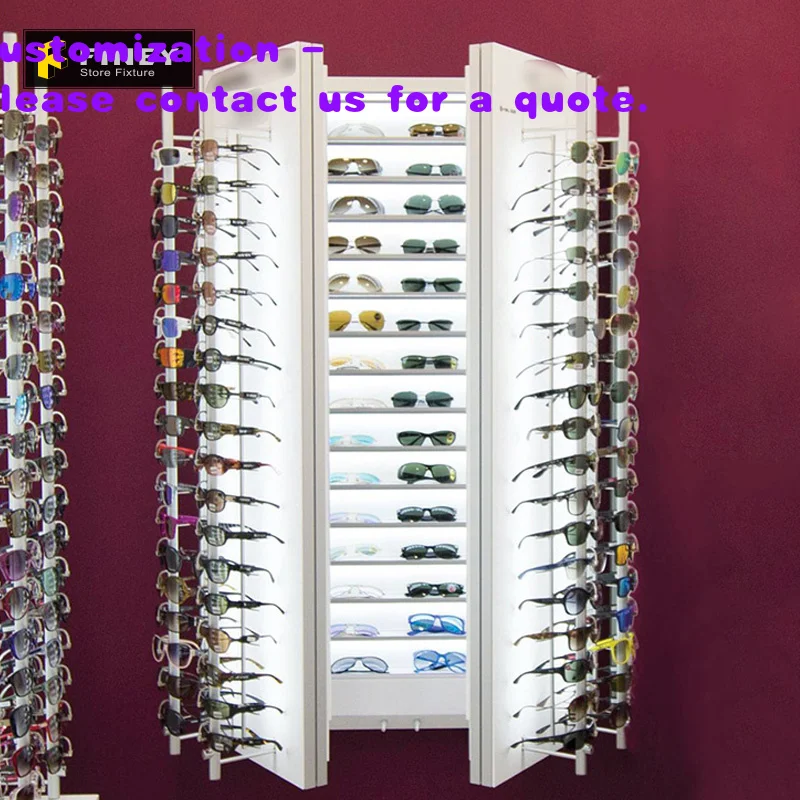 

Настенная витрина для оптики на заказ, индивидуальный дизайн для оптического магазина