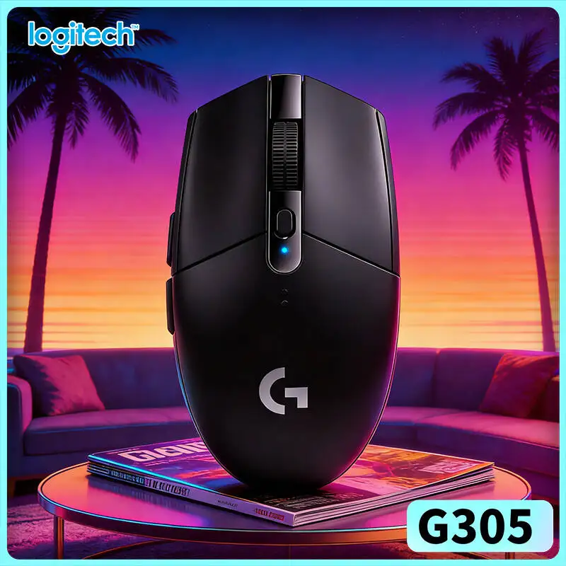 Logitech G305 Wireless LIGHTSPEED Mouse, 12000 DPI HERO, 6 Buttons, 250h Battery, 99g Lightweight, PC Mac Gamers