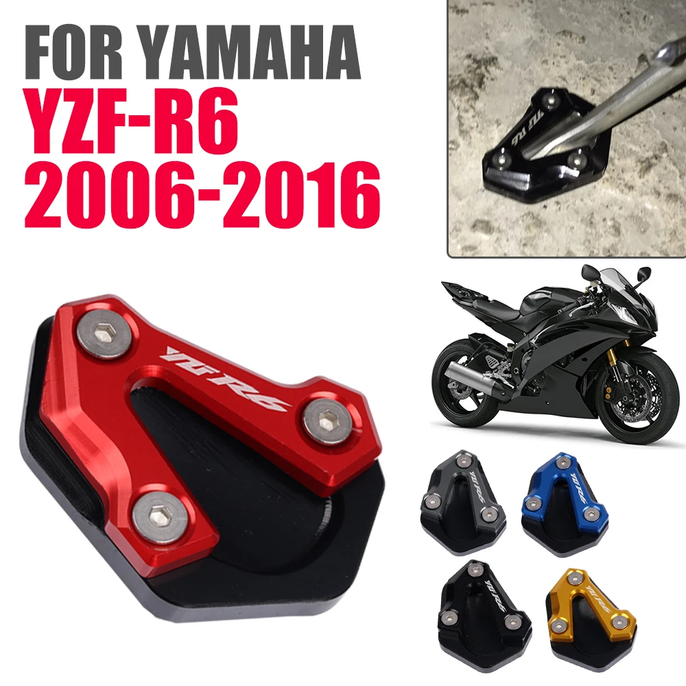 

For YAMAHA YZF R6 YZFR6 2006 - 2016 Motorcycle Kickstand Sidestand Side Stand Extension Enlarger Pad Foot Shelf Support Plate