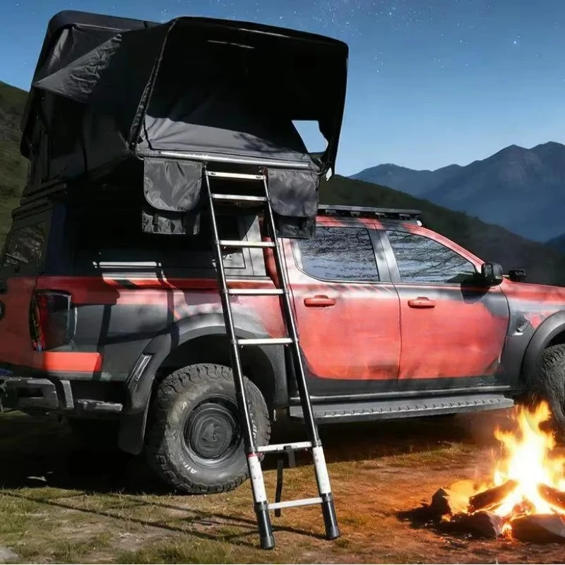 Fast Open Portable Hard Shell Roof Top Tent Complete 160CM roof tent for Camper ABS Rooftop Tent