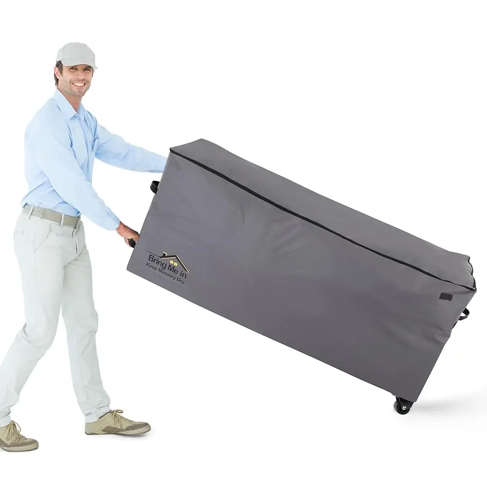 

Rolling Cushion Storage Bags With Wheel And Handle, Outdoor Patio Large Storage Container For Furniture Pillow Christmas Tree 9