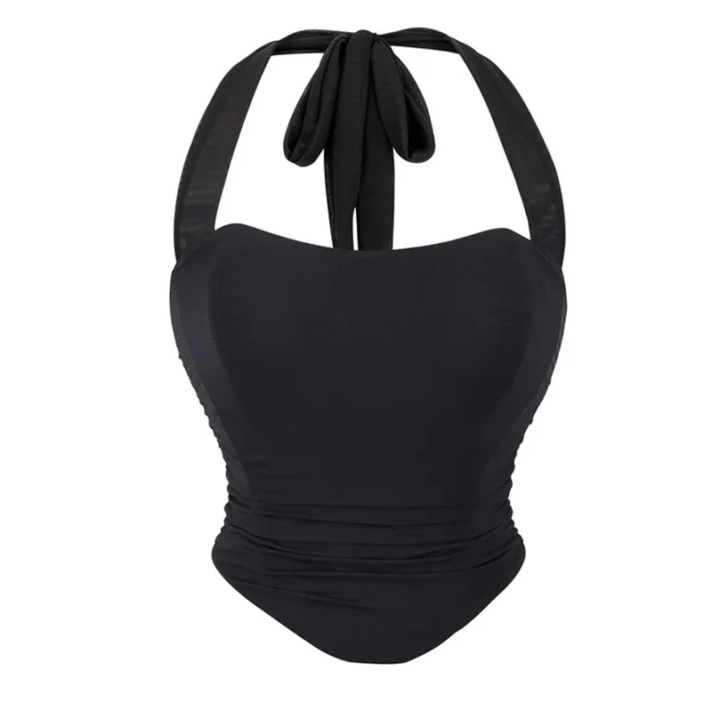 

Women Corset Halter Crop Top Gothic Halter Bustier Slimming Shaper Corselet Women Camisole Corselet Top