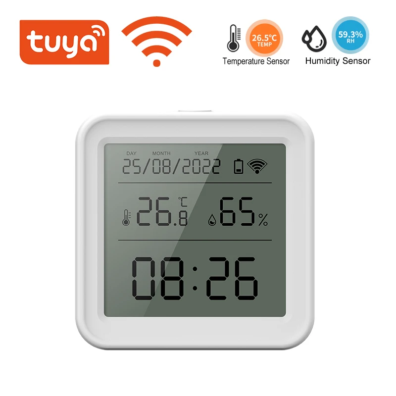 Tuya Zigbee/WiFi Temperature Humidity Sensor Hygrometer Thermometer Smart Home Smart Life App Support Alexa Google Assistant