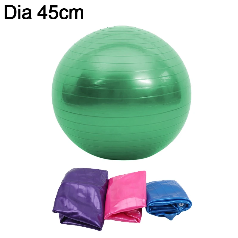 45/25cm Yoga Ball Gym Fitness Balls Sports Pilates Birthing Fitball Exercise Training Workout Massage Ball Pump Can Be Selected - Image 3