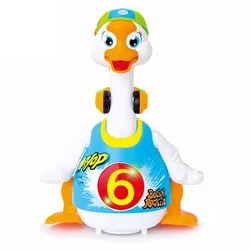 Pato Robot de juguete interactivo para niños, juguete electrónico para bailar, cantar, juguetes bonitos para mascotas, caminar con LED, regalos de cumpleaños