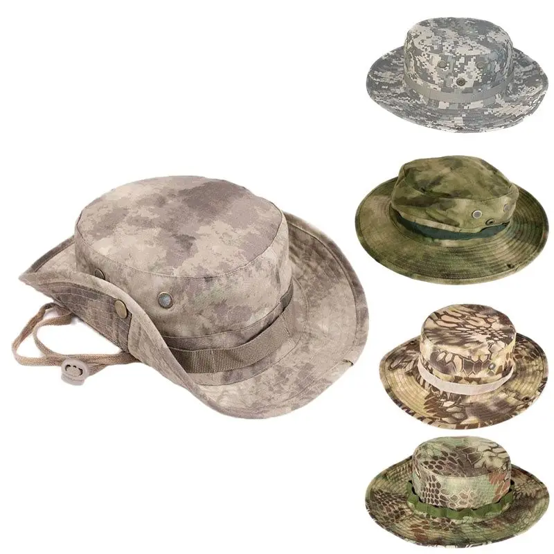 Chapeau tactique de chasse Bonnie, Camouflage Airsoft, seau de Sniper, randonnée en plein air, Camping, pêche