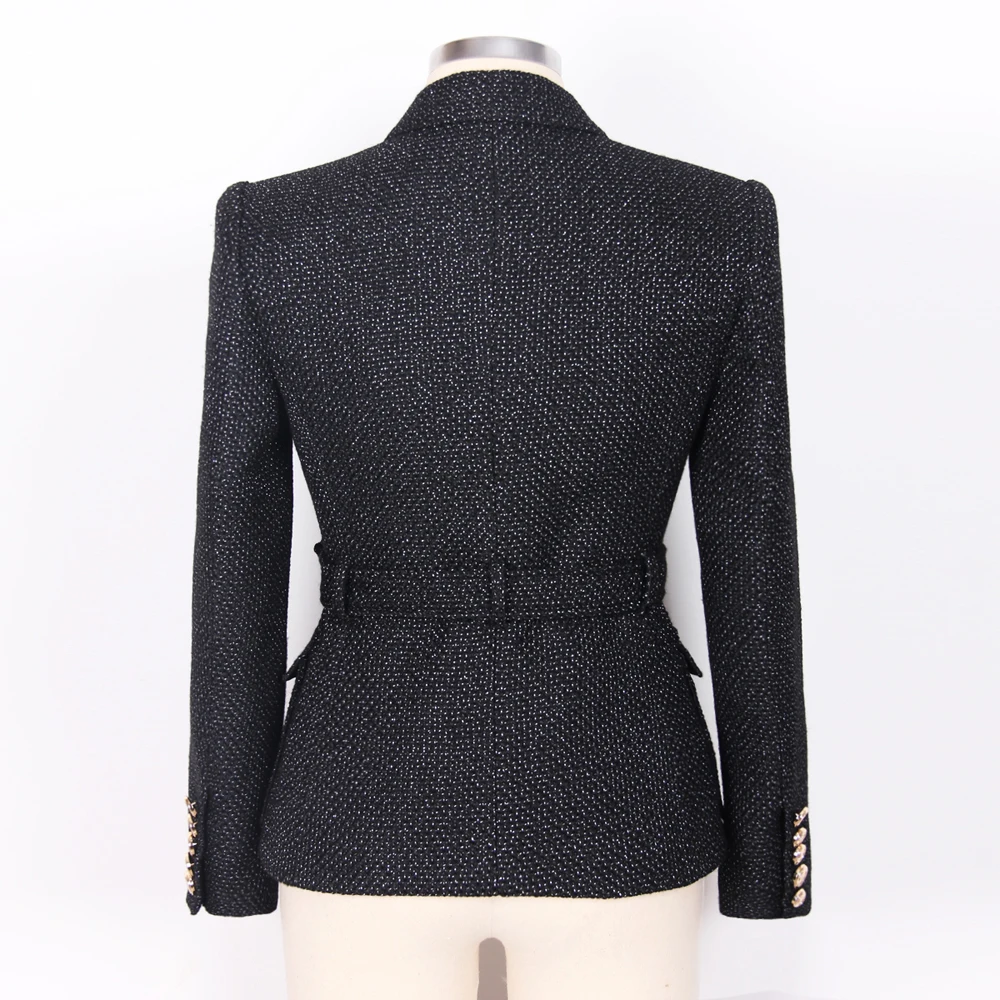 Autumn And Winter 2022 New High-end Fashion Small Suit B Short Bright Silk Tweed High-quality Jacket S-XXXL