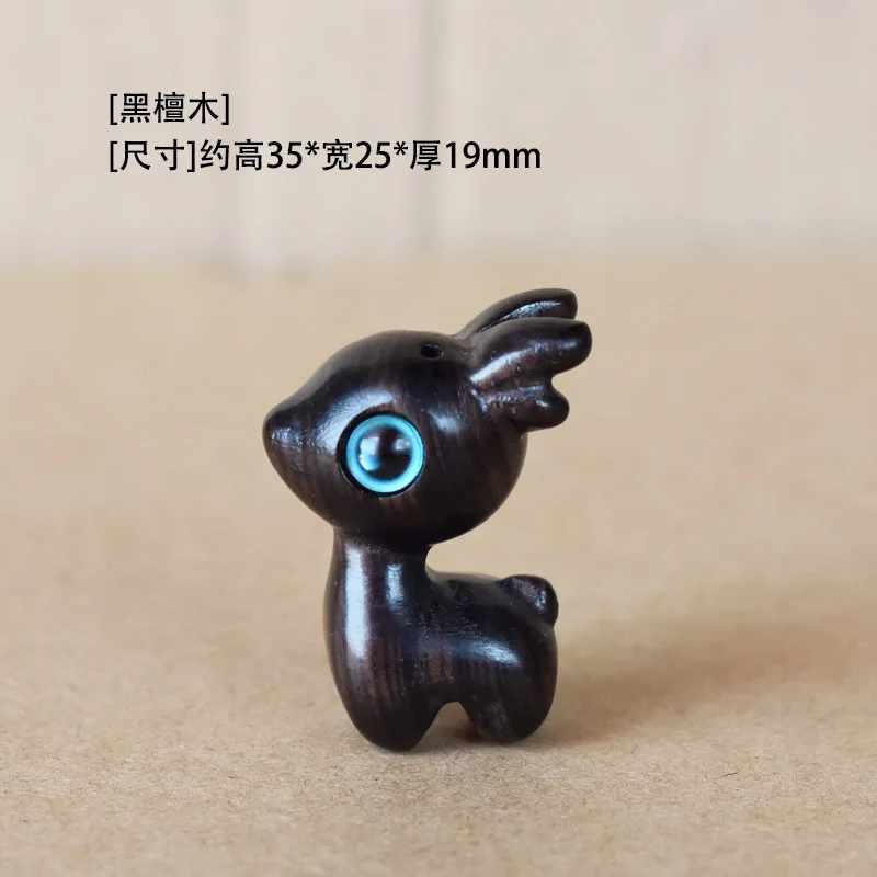 Bonito adorno de figura de gato de sándalo, Mini estatuilla de gato de la suerte, accesorios de escritorio para decoración Interior del hogar, colgante de llave de regalo único