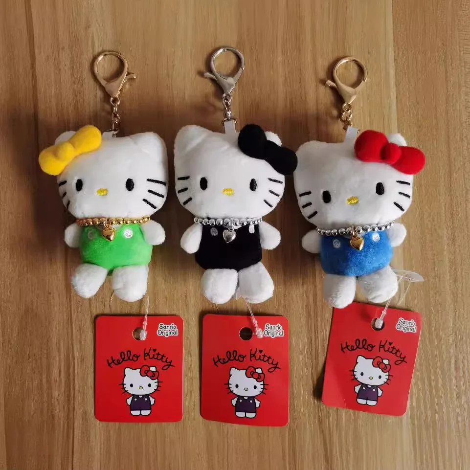 Kawaii Sanrio Hello Kitty Wear Necklace Toys Backpack Pendant Cartoon Keychain Accessories Girlfriend Surprise Birthday Gift