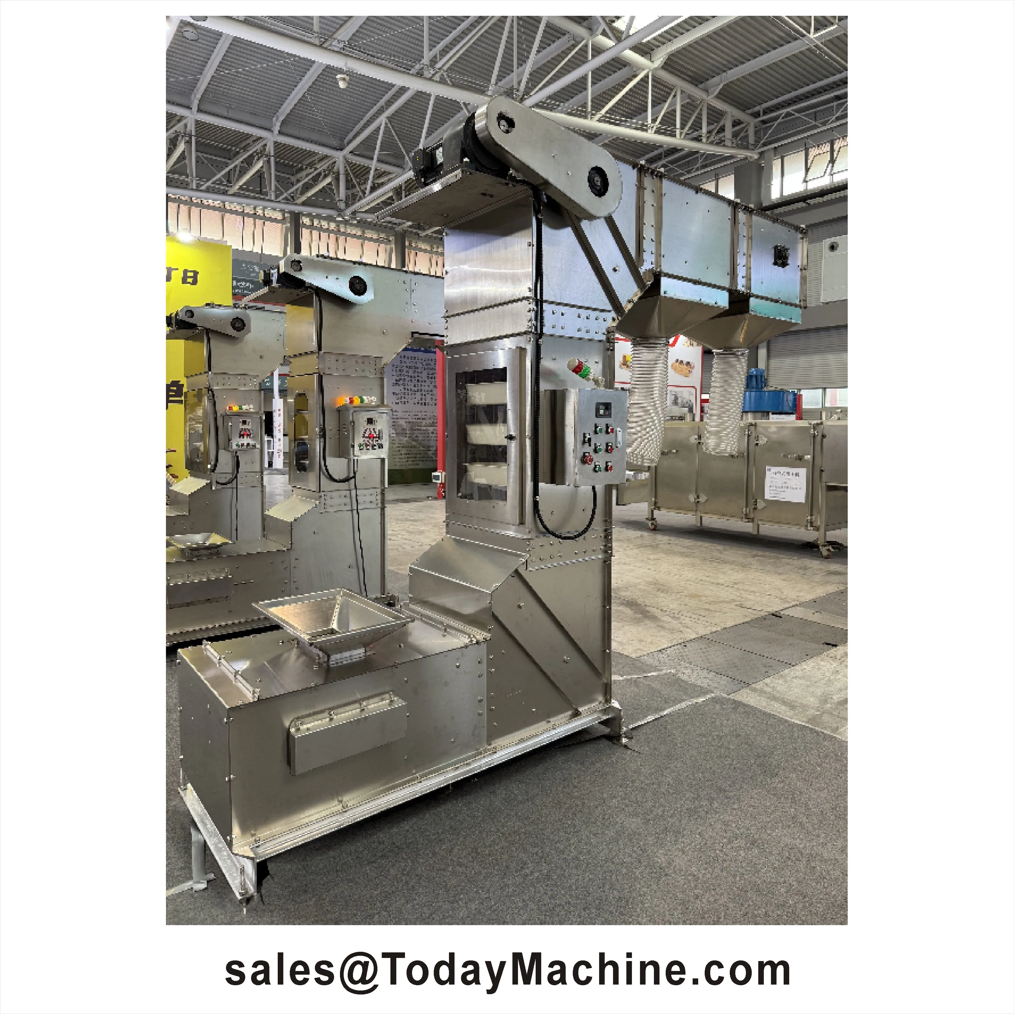 Z Type Chain Bucket Conveyor for Coca Seed Nuts Candy Stainless Steel Pp Sus304 Carbon Steel Food Grade Bucket Elevator
