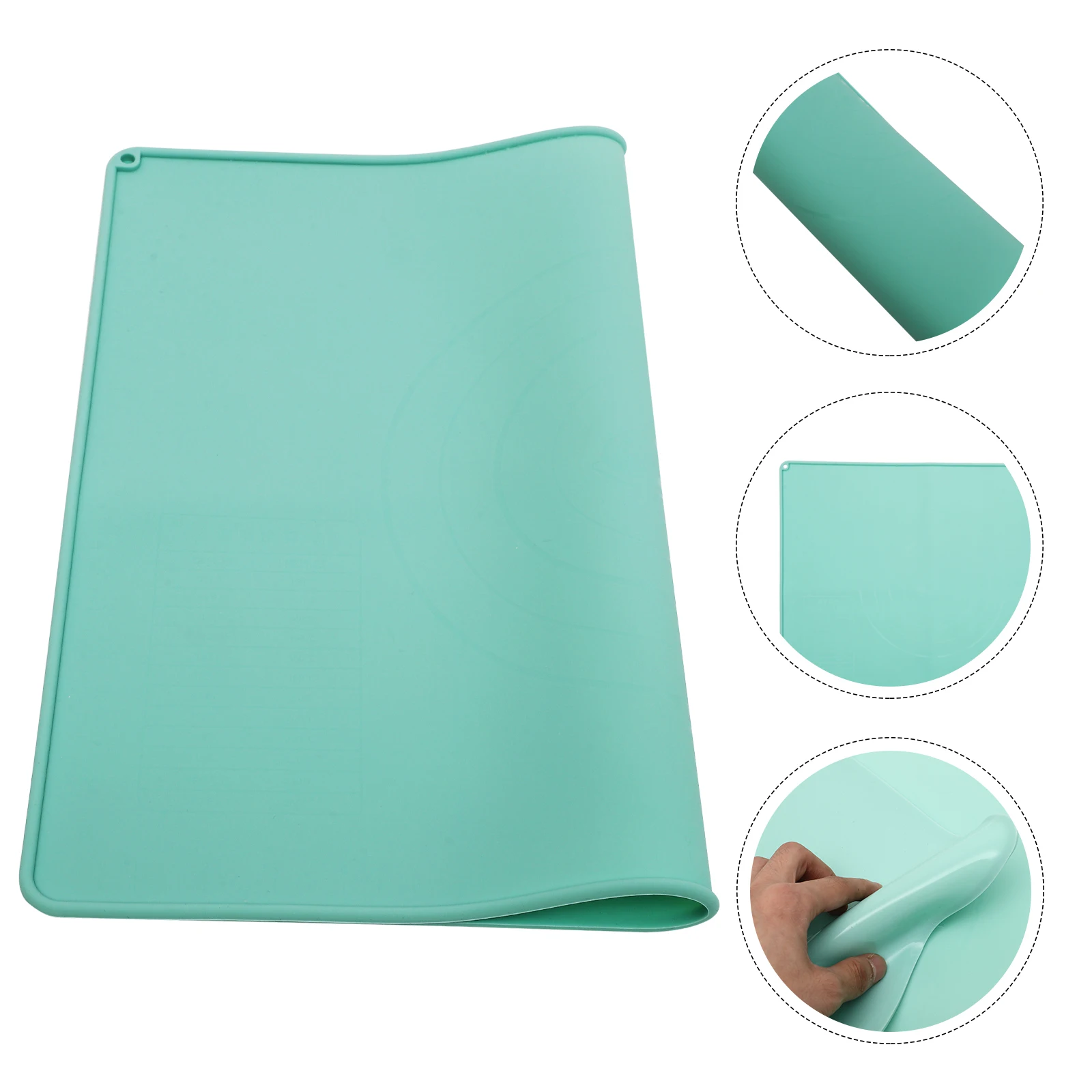

Heat Resistant Silicone Dough Non-Slip Kneading Pad With Measurement Scale Large Pastry Rolling Mat For Baking Dough Pizza