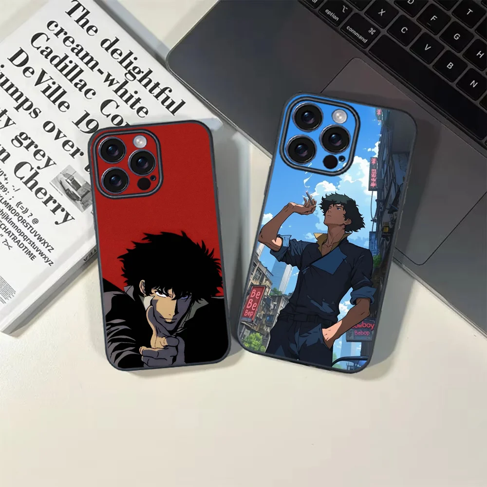 C-Cowboy Bebop Anime Phone Case For iPhone 16 15 14 13 12 11 PRO MAX PLUS Mini TPU Soft to  Skin-friendly case