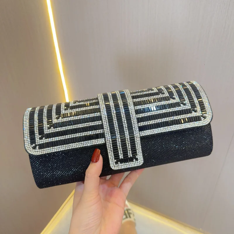 

Creative Diamond-Studded Shiny Clutch Bag Niche Design Diamond-Studded Women's High-End Evening Bag
