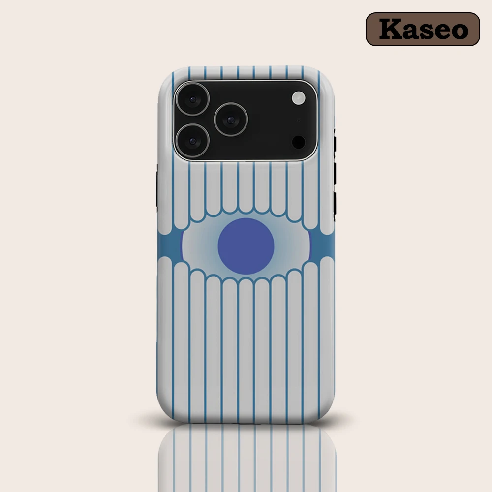 Azure Linear Sphere Magnetische Handyhülle für iPhone 17 16 15 14 13 Pro Max Plus – Robuste Einzel- und Doppelschicht-Hülle
