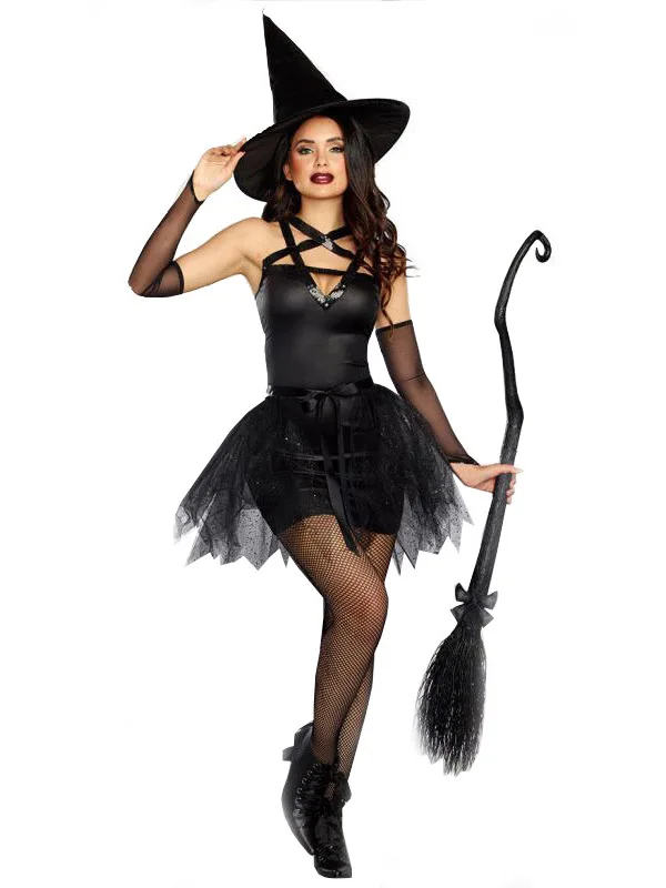 

MXXL Size Halloween Costume Witch Devil Women's Outfit Day of the Dead Masquerade Performance Uniform Ethnic Stage Clothing