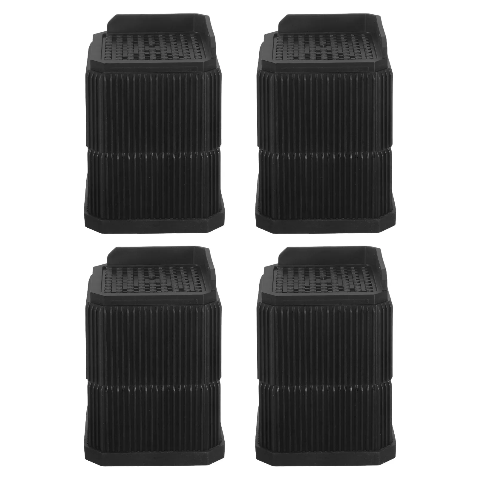 4Pcs Furniture Height Risers Stackable Bottom Extenders for Sofa Bed Table Chair Heavy Duty Anti Slip Furniture Levelers