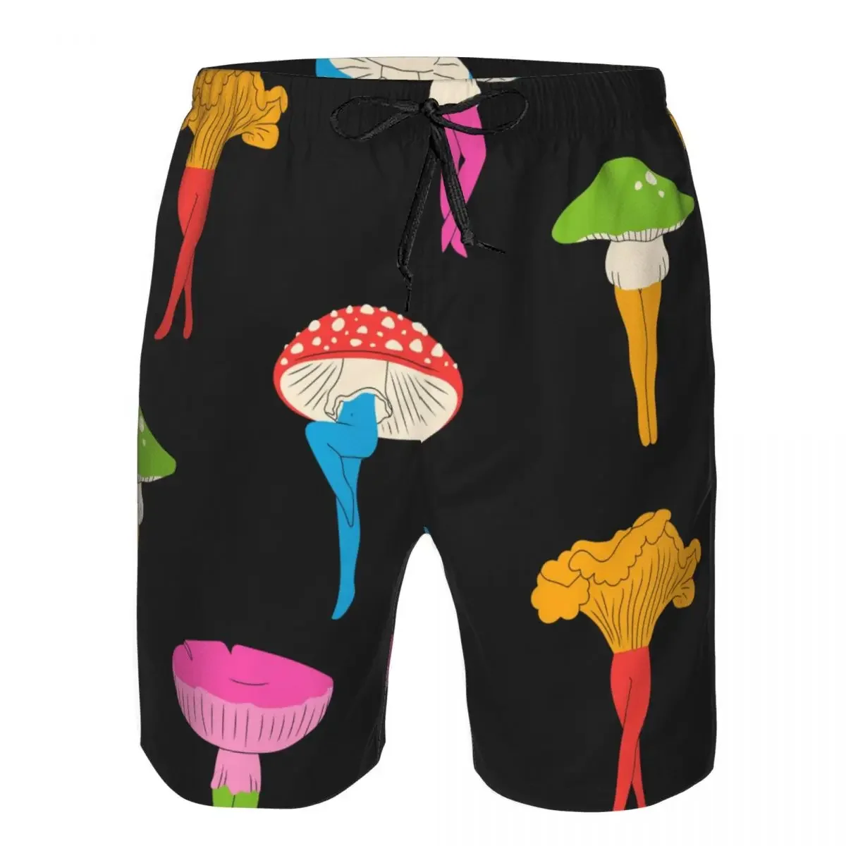 Swimwear Mens Swim Shorts Beach Trunks Abstract Ladies With Mushroom Hats Swimsuit Surf Board Bathing Suit