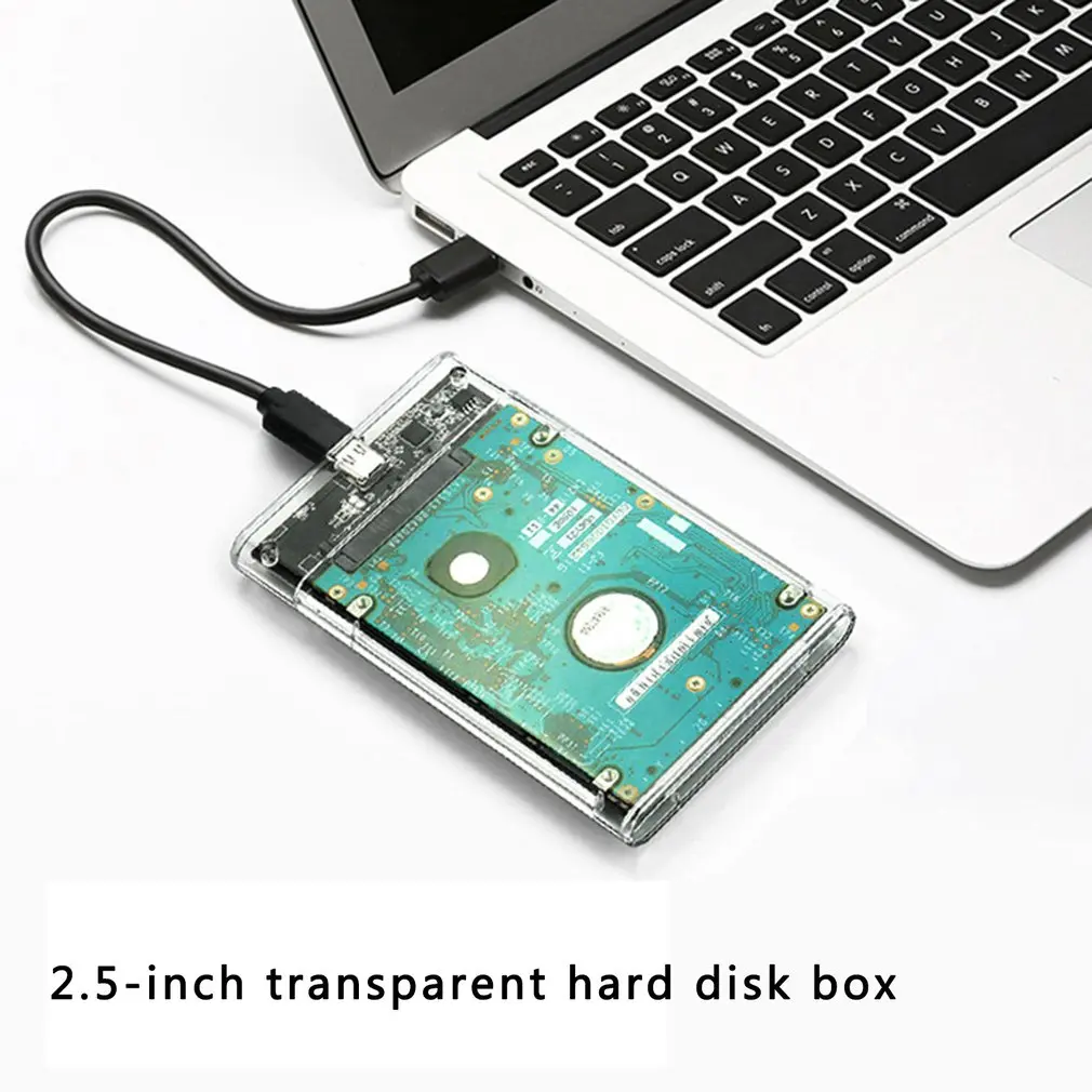 Hot HDD Case USB3.0 2.0 Hard Drive Case External 2.5'' Enclosure for Disk Case Box Transparent External Hard Disk Box Wholesale