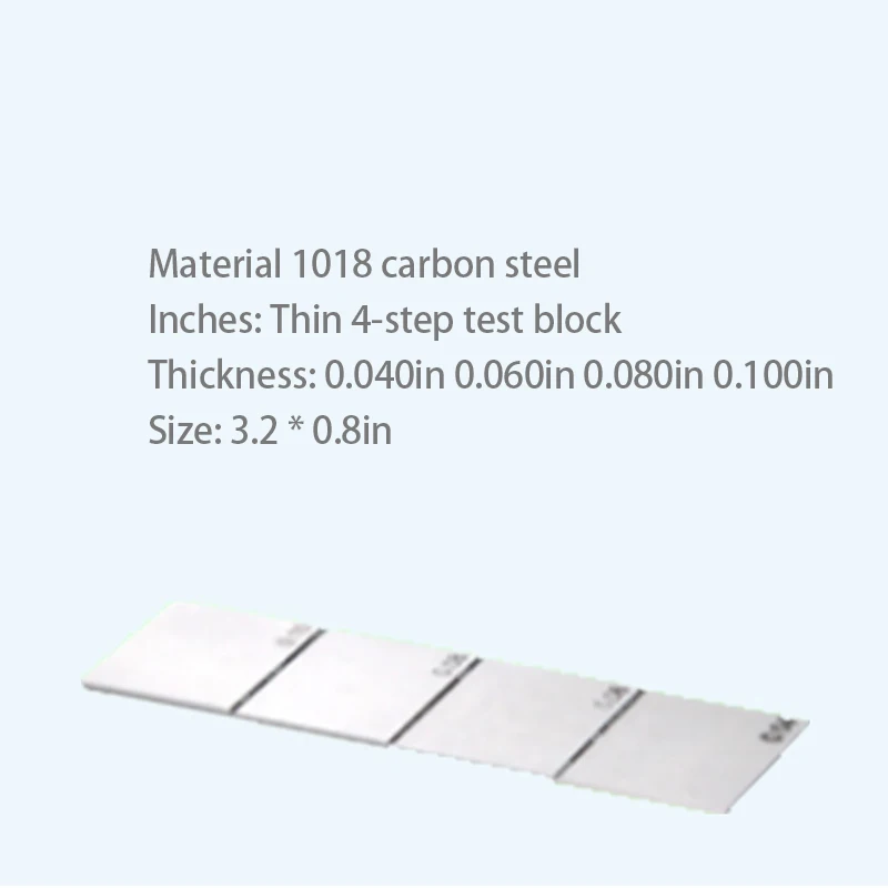 Ultrasonic thickness gauge 4 step test blocks,thickness measurement calibration step test blocks 1018 steel uint mm&inch